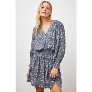 New Rails Womens Blue Ditzy Floral Zana Mini Dress Medium